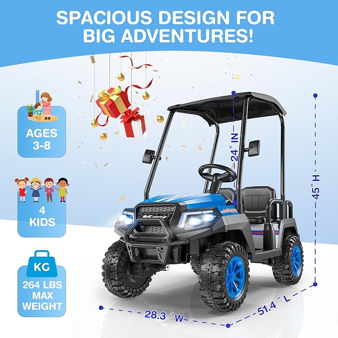 24V 4WD Kids Electric Car w/Remote Control